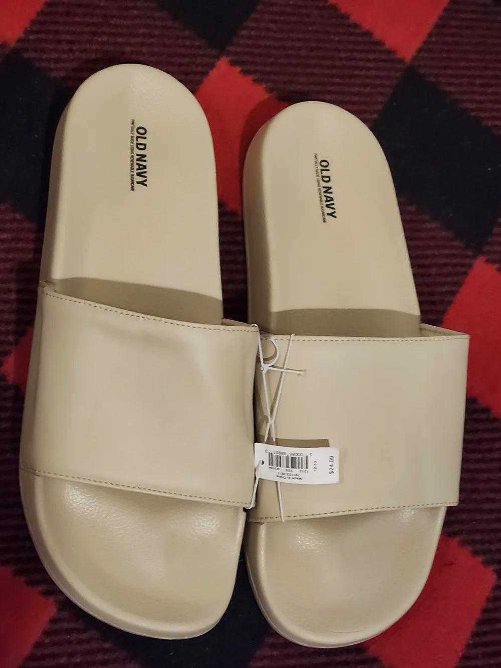 Old Navy Beige Slide Sandals Size 12-13